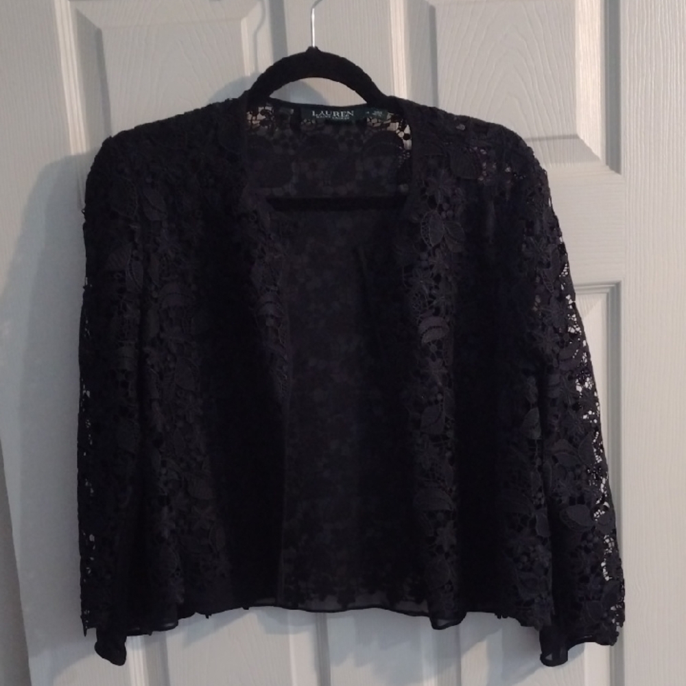 Lauren Ralph Lauren Midnight Lace Jacket